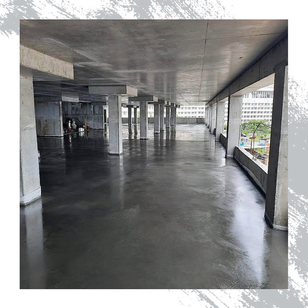 Наливной пол для паркинга отеля