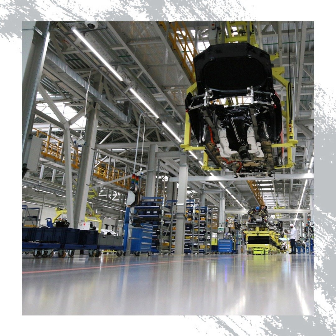 Устройство наливного пола на заводе автопроизводителя