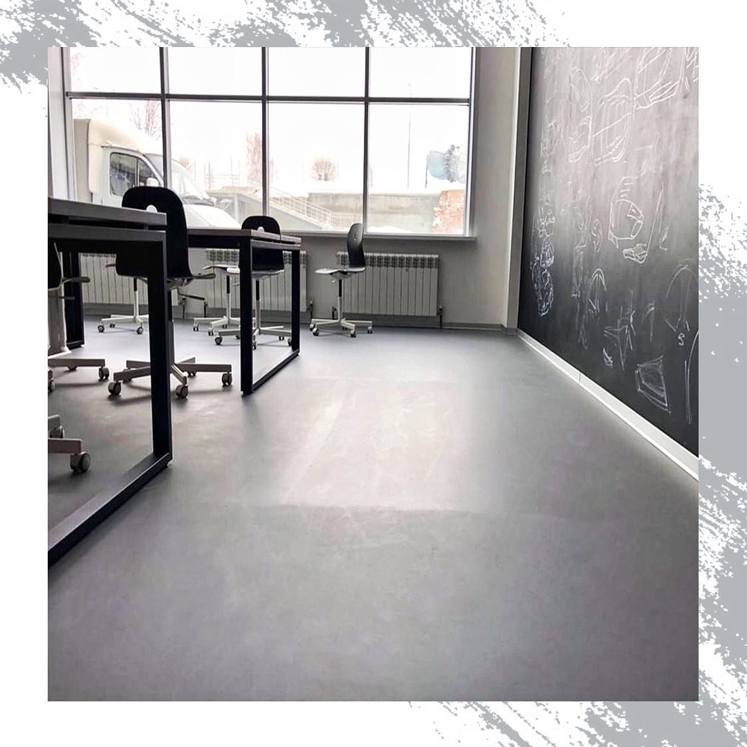 Наливной пол для инновационного культурного центра «Шайба»