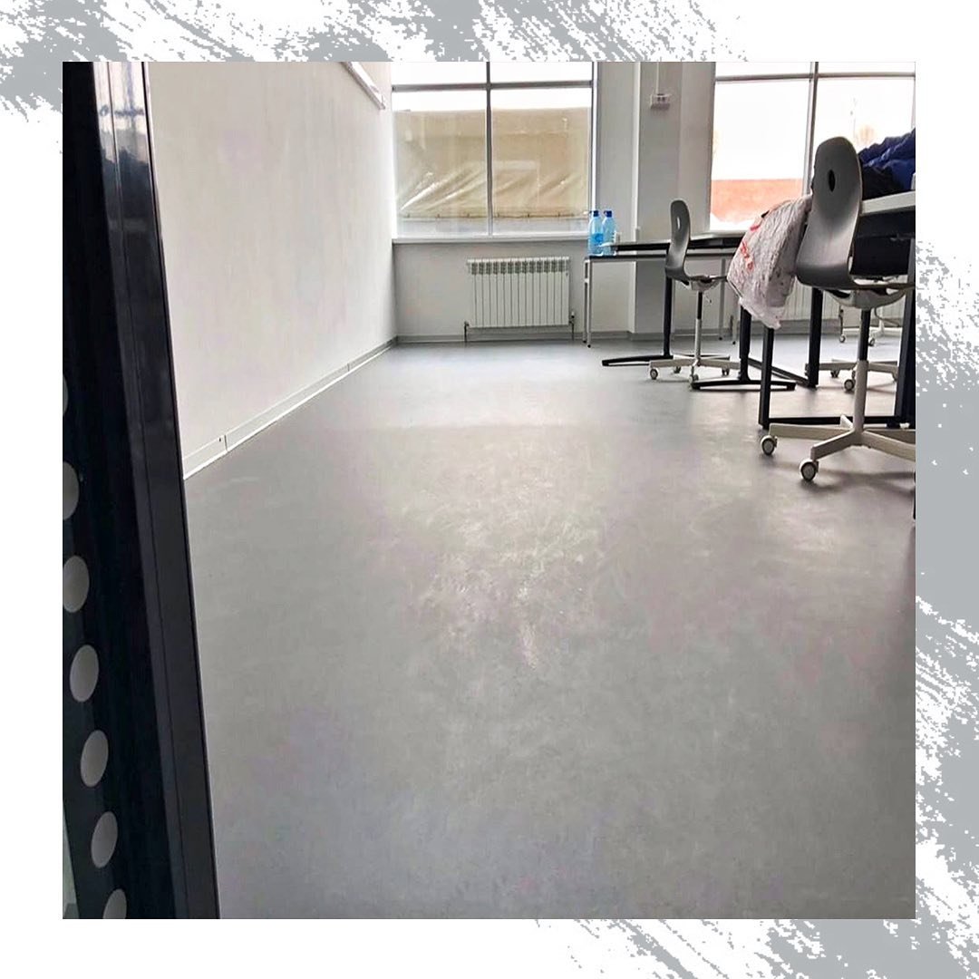 Наливной пол для инновационного культурного центра «Шайба»